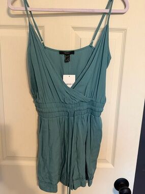 Forever 21 Teal Green Spaghetti Strap Romper